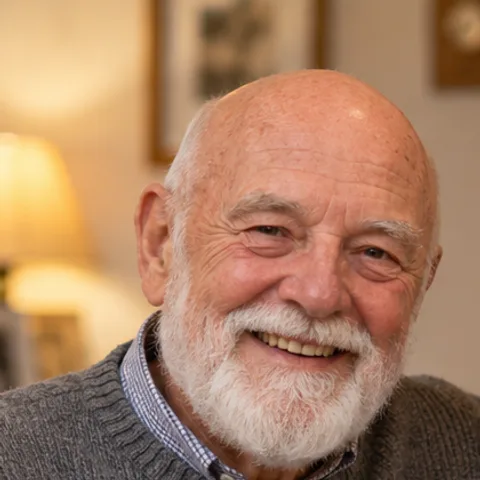 AI-generated portrait of the grandfather, used as the lead photo